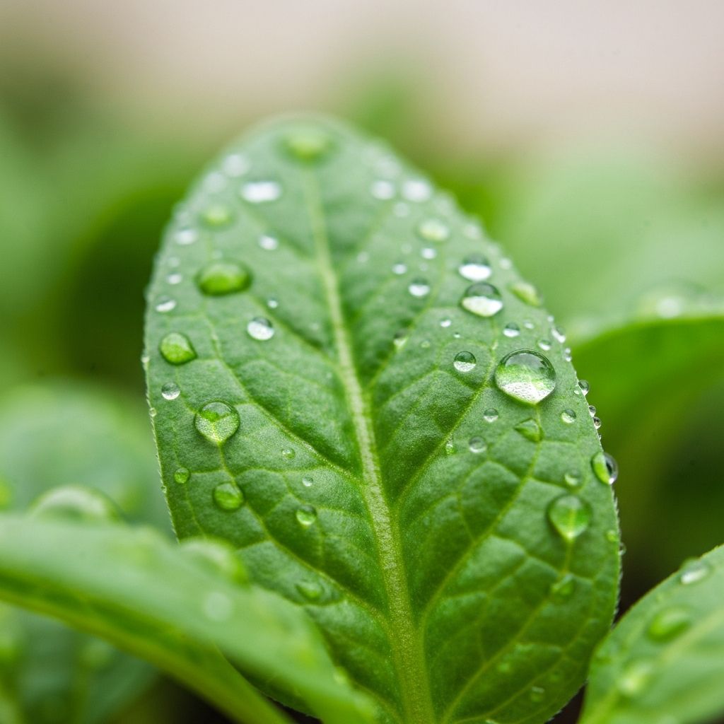 Wassertropfen auf Blättern